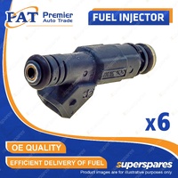 6 Pcs PAT Fuel Injectors for BMW 325i E30 525i E34 2.5L M20 B25 Lucas
