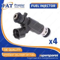 4 Pcs PAT Fuel Injectors for Nissan Navara DX ST D22 2.4L KA24DE I4 16V 99-05