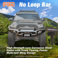 PIAK No Loop Bull Bar for Ford Ranger PX Everest Black Tow Points & Underbody