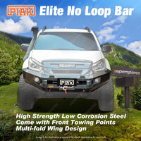 PIAK Elite No Loop Bull Bar for Isuzu D-Max RT85 17-20 Black Tow Points