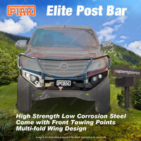 PIAK Elite Post Bar Bull Bar for Mazda BT-50 11-20 Black Tow Points & Underbody