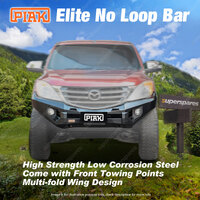 PIAK Elite No Loop Bull Bar for Mazda BT-50 11-20 Black Tow Points & Underbody
