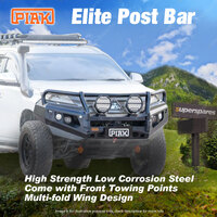 PIAK Elite Post Bull Bar for Pajero Sport QF 20-On Black Tow Points & Underbody