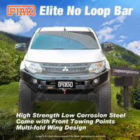 PIAK Elite No Loop Bull Bar for Mitsubishi Pajero Sport QF Black Tow & Underbody