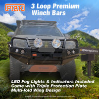 PIAK 3 Loop Premium Winch Bar Bull Bar for Nissan Navara NP300 15-21