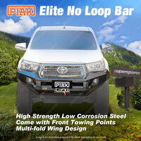PIAK Elite No Loop Bar Bull Bar for Toyota Hilux 20-On Black Tow & Underbody