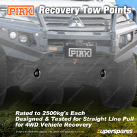 PIAK Matte Black Recovery Tow Points for for Mitsubishi Pajero Sport QE 16-20