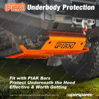 PIAK Orange Underbody Protection for Mitsubishi Triton MQ 15-18 3mm Steel