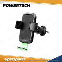 Powertech Air Vent Mount Holder Clip Phone Cradle with 15W Wireless Charge