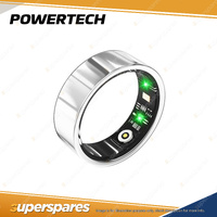 Powertech Smart Ring IP68 Blood Oxygen Heart Rate Sleep Monitor Silver - Medium