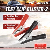 Projecta Pair 100 Amp Car Battery Clip Alligator Crocodile Clamp Red Black