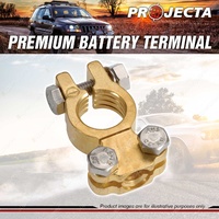 Projecta Premium Battery Terminal Negative - Forged Brass Saddle Blister of 1