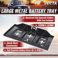 Projecta Universal Large Metal Battery Tray Dual Kit Suite N70 185x340mm