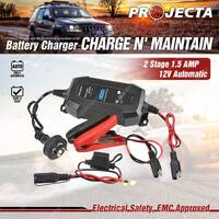 Projecta 12 Volt Automatic 1500MA 2 Stage Battery Charger Caravan Car