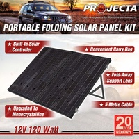 Projecta Monocrystalline 12V 120W Portable Folding Solar Panel Kit