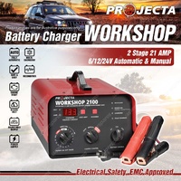 Projecta 6V 12V 24V Automatic Manual 21 Amp 2 Stage Battery Charger