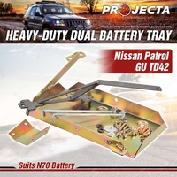 Projecta Heavy Duty Dual Battery Tray for Nissan Patrol GU TD42 4.2L 3.0L 99-14