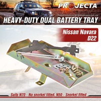 Projecta Heavy Duty Dual Battery Tray for Nissan Navara D22 2.5L 2008 ON