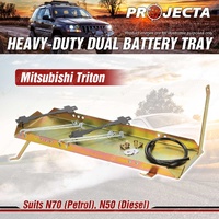 Projecta Heavy Duty Dual Battery Tray for Mitsubishi Triton 2.5L 3.2L 3.5L