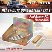 Projecta Heavy Duty Dual Battery Tray for Ford Ranger PX Auto Manual 2011 on