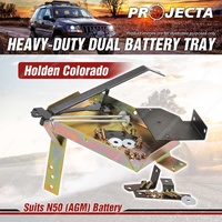 Projecta Heavy Duty Dual Battery Tray for Holden Colorado RGD 2.8L 2011 ON