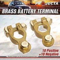 Projecta 5/16" 8mm Brass Battery Terminal Positive + Negative Bolt 2 Boxes