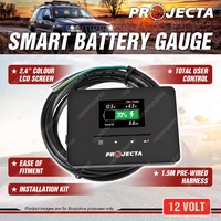 PROJECTA 12V Smart Battery Monitor Battery Gauge with 2.4" colour LCD screen