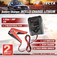 PROJECTA Intelli-Charge 1A 12V Lithium Battery Charger 5 Stage Automatic
