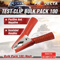 PROJECTA Red 100Amp Black Test Clips Positive and negative - BULK PACK 100
