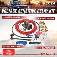 PROJECTA 12V 100Amp Voltage Sensitive Relay Kit with L.E.D indicator