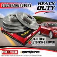 Protex Front +Rear Disc Brake Rotors for Land Rover Defender 110 130 Range Rover