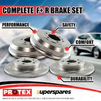 Protex Front + Rear Brake Rotors Drums for Mazda B2000 B2200 84 - 98
