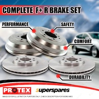 Protex Front + Rear Brake Rotors Drums for Holden Barina TK to Vin AB999999