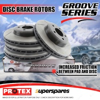 Protex Front + Rear Groove Disc Brake Rotors for Holden Statesman Caprice WM HSV