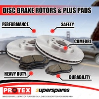 Protex Front Brake Rotors + Plus Pads for Chevrolet Corvette All Models 63-82