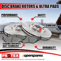 Protex Front Brake Rotors + Ultra Pads for Volkswagen Crafter Front PR 0WC