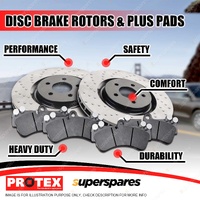 Protex Front Brake Rotors + Ultra Plus Pads for Subaru WRX VAF 2.5L 2013-2022