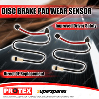 2 x Protex Front Brake Pad Wear Sensors for Porsche 911 996 997 3.4L 3.6L 98-08