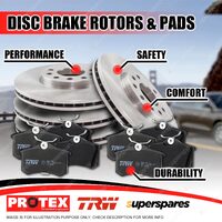 Full Set Front + Rear Disc Rotors Brake Pads for Hummer H3 3.7L 06-on