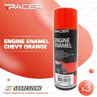 3 x Pacer Engine Enamel Chevy Orange 300G - Silicone-Ceramic Nano-Technology