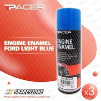 3 x Pacer Engine Enamel Ford Light Blue 300G - Silicone-Ceramic Nano-Technology