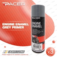 3 x Pacer Engine Enamel Grey Primer 300G - Silicone-Ceramic Nano-Technology