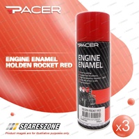 3 x Pacer Engine Enamel Holden Rocket Red 300G Silicone-Ceramic Nano-Technology