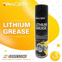 3 x Pacer Lithium Grease 400G - Quick and Efficient Solutions Rust Prevention