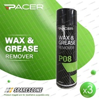 3 x Pacer P08 Wax & Grease Remover 400G - Remove Wax Grease Oils Proper Adhesion