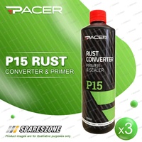 3 x Pacer P15 Rust Converter & Primer 500ML Converts Rust into Protective Layer