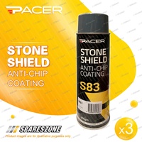 3 x Pacer S83 Stone Shield Grey 400G Superior Adhesion Protection and Durability