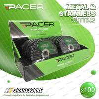 100 x Pacer Cutting Discs Display 125 x 1 x 22mm For Cutting Applications