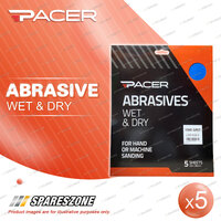 5 x Pacer Wet & Dry Sandpaper 1500 Grit For Achieving Mirror-Like Finish