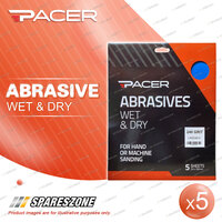 5 x Pacer Wet & Dry Abrasive Sandpaper 240 Grit For Detailed Sanding Projects